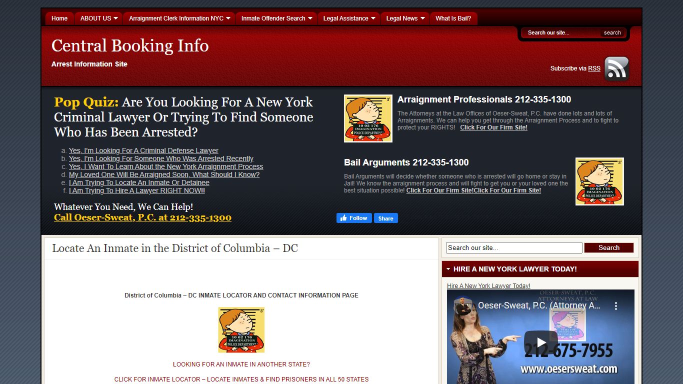 Locate An Inmate in the District of Columbia – DC ...
